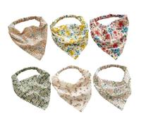 Mikinona 6 Pezzi Sciarpa a Triangolo Baotou Fasce Per La Testa Per Le Donne Accessori Per Per Donna Fasce Per Fasce Con Stampe Floreali Kerchief Fascia Fiore Maestro Tessuto