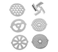 Mikinona 6 Pezzi Set accessori per carne accessori per tritacarne taglio della smerigliatrice carne Attaccamento del alimentare Acciaio inossidabile
