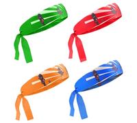 Mikinona 6pezzi Fascia Per Karate Regolabile Fascia Ninja Per Ragazzo Ragazza Samurai Per Capelli Sport Cucina Accessori Per Costumi Tema