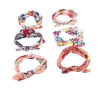 Mikinona 6pezzi Fascia Per Per Ragazzo Ragazza Ragazza Orecchie Di Coniglio Nastri Elastici e Nodo Motivo Anguria Copricapo Per Ragazzo Accessori Da Viaggio Stile Misto