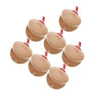 Mikinona 7 Pezzi Castagnette in Legno Professionali Strumenti Musicali Percussione per Giochi Ritmici Portatili per Attività Musicali e Didattica Preschool Legno Naturale Dimensioni Adatte