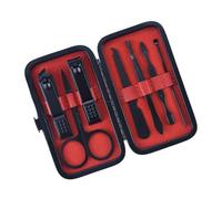 Mikinona 7 pezzi Strumenti Manicure in Acciaio Inossidabile Set da 7 Pezzi Tagliaunghie Tronchesina e Forbicina Ergonomici Kit Portatile per Taglio Duraturo e Unghie Curate