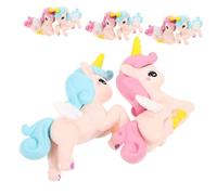 Mikinona 8 Mini Unicorno in Resina Decorazioni per Torte e Giardino Figurine Ornamentali in Miniatura Forma Unicorno Misto per Micro Paesaggi e Cake Topper