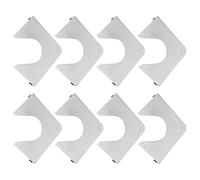 Mikinona 8 Pezzi Angoli in Cromo per Tavolo da Biliardo Protezioni Angolari Resistenti Piastra di Fissaggio Accessori per Biliardo e Snooker per Protezione e Stabilità negli Ambienti di