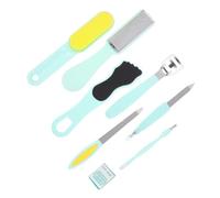 Mikinona 8 Pezzi Lima Per Calli Piedi Pedicure Foot Remover Lima Del Del Piede Strumento Di Rimozione Della Pelle Del Piede Acciaio Inossidabile Green