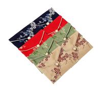 Mikinona 8Pcs Gioiello Botte Di Seta Broccato Di Broccato Presente Di Seta Cinese Sacca Per Gioielli Più Colori Per Donne Crane Orecchini Orecchini Moneta Braccialetti Moneta