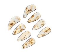 Mikinona 8pezzi Proteggi Le Tue Dita Coprunghe Per Guzheng Strumenti Pratici Per La Pratica Musicale Design Ergonomico Adatti Principianti e Musicisti Colore Tea Misura Piccola