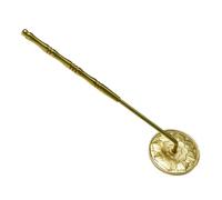 Mikinona Accessori per Bruciatore di Incenso in Rame, Manico, Oro | Base Piatta, Design Tutto Rame, per Studio e Altare, Aiuta a Livellare la Cenere