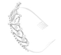 Mikinona Accessori per con di perle Nozze Accessori per da damigella da sposa coroncina sposa fascia da sposa accessori per per la sposa lega Argento