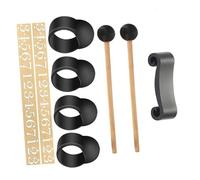 Mikinona Accessori per Tamburo a Lingua 9 Pezzi con Copri Dita in Silicone e Mazzuolo, per Strumento a Percussione e Riduzione Rumore