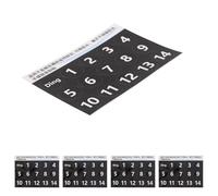 Mikinona Adesivi Rimovibili per Note Batteria Handpan 5 Pezzi Etichette Numeriche Bianche per Tamburo a Lingua Accessori per Apprendimento e Pratica Musicale Principianti