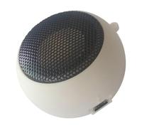 Mikinona Altoparlante USB Portatile Ricaricabile con Cavo Aux 3,5 Mm, Mini Speaker Compatto per Laptop, Telefono e Tablet, per Ascolto in Viaggio e a Casa, Colore Bianco