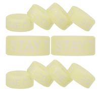 Mikinona Anelli Antiscivolo Luminosi per Bacchette Batteria in Silicone, 10 Pezzi, Accessori per Esercizi e Performance al Buio, Puntali Fluorescenti per Impugnature Comode e Visibilità