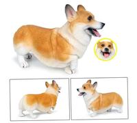 Mikinona Animale Simulato Welsh Corgi in Plastica per Decorazione Realistica e Educativa Giocattolo Cognitivo per Ragazzi e Ragazze Figura Piccola per Casa e Ufficio
