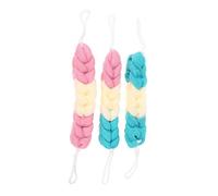 Mikinona Asciugamani da Bagno Esfolianti a Fiori, Set da 3 Pezzi, Strisce Lunghe Bifacciali Cinghie per Pulizia Schiena e Corpo, Leggeri e Resistenti per Uso Quotidiano e Viaggi