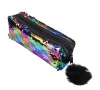 Mikinona Astuccio a Paillettes Stile Sirena 1 Pezzo Cerniera Scorrevole | Glitter Bag Sequin Pouch, Grande Capacità, Back To School Party, Astuccio Scomparti One Piece