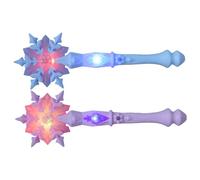 Mikinona Bacchette Luminose da Fata a Forma di Fiocco di Neve 2 Pezzi, Accessori per Feste Cosplay , Bastoncini Luminosi per Compleanni e Spettacoli Teatrali, Regalo per Bambine