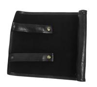 Mikinona Borsa Porta Dadi Pieghevole in Pu Pelle Nera Cerniera, Sacchetto Organizer Compatto per Giochi da Viaggio, Custodia Salvaspazio per Appassionati di Giochi da Tavolo All’aperto