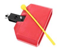 Mikinona Campanaccio Suono Acuto in Plastica e Metallo per Batteria Facile Installazione Staffa di Montaggio Inclusa, Accessorio per Percussioni per Supporto Cow Bell Rosso