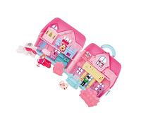 Mikinona Casa delle in Plastica Villa Due con Diy Ruolo e Sviluppo Abilità Manuali Regalo Compleanno per Bambine Colore Casuale