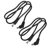Mikinona Cavo di Alimentazione per Effettori 2 Pz Cavo Patch Cc per Pedali Chitarra Strumenti Musicali Elettrici Cablaggio PVC Adattatore Cc Prestazioni Anti-Interferenza