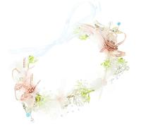 Mikinona Chiesa Della Fascia Per Fiori Accessori Per Da Sposa Per Il Matrimonio Fascia Di Fiori Con Nastro Fascia Per La Sposa Fascia Floreale Con Nastro Fascia Con Nastro Metallo
