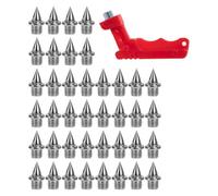 Mikinona Chiodi in Acciaio Resistente per Scarpe da Corsa Tacchetti Antiscivolo Uomo Ricambio per Scarpe da Pista e Percorsi Fuoristrada Include Estrattore per Tacchetti per Sprint e Salto