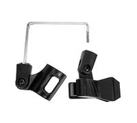 Mikinona Clip Microfono per Sax Versatile in Abs e Ferro, Pratico Supporto Portatile per Microfono Nero, Set per Strumenti Musicali