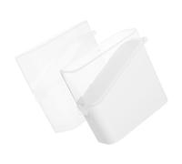 Mikinona Contenitore per Bustine di Tè e Scatola Porta-fette di Formaggio Trasparente Coperchio, Plastica Liscia Facile da Pulire, per Conservazione in Frigorifero, Set da 2 Pezzi