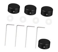 Mikinona Copri Pedali per in Lega di Alluminio per Set da 4 Effetti Chitarra Interruttore Pedale Nero, Protezione Completa Prolunga la Durata del Pedale Effetto