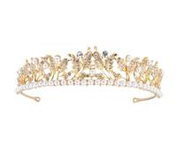 Mikinona copricapo da sposa Bride Tiara diadema di strass per le donne Nozze accessorio per per Tiara di matrimonio Testamento del matrimonio cerchietti Accessori per D'oro