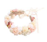 Mikinona copricapo da sposa impostore fiori per per le donne nuziale Nozze accessori per per donna Fascia ghirlanda Giorna per di fiori Taste per fiori tessuto rosa