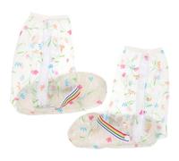 Mikinona Copriscarpe Antipioggia in PVC Trasparente Riutilizzabili Protettore Antiscivolo per Esterni Copristivali Alti 2 Pezzi per Protezione Scarpe in Giornate Piovose