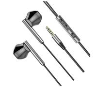 Mikinona Cuffie Auricolari Gaming Cablati con Microfono In-ear Comfort Silicone Bassi Potenti per Dispositivi per Gioco Lavoro Nero