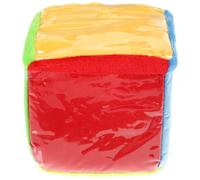 Mikinona Dado Educativo Tasca Trasparente 10 Cm per Ragazzo Ragazza, Cubo Morbido Lettere e Immagini per Gioco Didattico e Sviluppo Memoria, Giocattolo Peluche per Attività Familiari