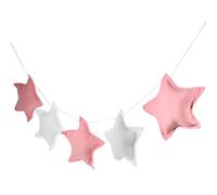 Mikinona Decorazione a Stella in Stoffa per Cameretta, Ghirlanda Rustica e Creativa Stelle Appese, per Decorazioni da Finestra e Ambienti