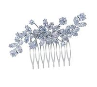 Mikinona Elegante Accessorio Per Da Sposa Con Pettine in Zircone E Cristallo Per Matrimoni Ed Eventi Speciali