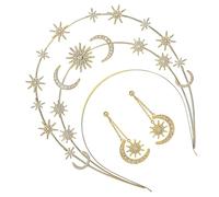 Mikinona Fascia Per Da Dea Per Donna Copricapo Con Stella E Da Concorso Set Di Accessori Per Da Sposa