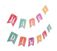 Mikinona Festone Decorativo Happy Diwali Ghirlanda Riutilizzabile per Feste Facile da Installare Atmosfera Festiva per Diwali e Celebrazioni