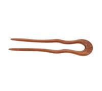 Mikinona Forcina Capelli U in Legno di Pesca Design Vintage Elegante e Stabile Forcina Doppia Punta per Chignon Donna Accessorio Cinese per Acconciature Classiche e Moderne