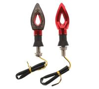 Mikinona Frecce Moto LED Rosse a Forma di Cuore Forate, 2 Pezzi in Abs, Segnale di Direzione Chiaro e Visibile per Migliorare la Sicurezza Stradale