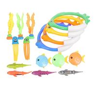 Mikinona Giochi Subacquei per Anelli e Bastoncini da Immersione Resistenti al Sole per Piscina Kit Divertente e Sicuro per Attività Acquatiche Ragazzo