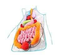 Mikinona Grembiule Educativo Anatomia Corpo per Organi Rimovibili Materiale Taglia per Apprendimento Prescolare e Didattica Interattiva