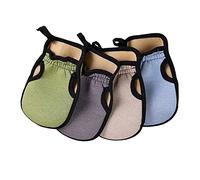 Mikinona Guanti Da Bagno Con Cucitura A Punto Annodato Confezione Da 4 Guanti Esfolianti Asciugamano Per Massaggio Corporeo Materiale in Tessuto Per Braccia Gambe E Schiena Colore Casuale
