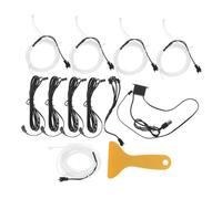 Mikinona Luci a LED per Interni Auto, Striscia Luminosa Flessibile USB Set, Illuminazione Ambientale Luce Fredda Blu per Decorazioni Auto, Adatta per Cruscotto e Porte