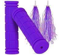 Mikinona Manopole per Mountain Bike Antiscivolo con Stelle filanti Viola, coprimanopole per Manubrio Bicicletta Resistenti e comode, Accessori per Bici da Esterno Ideali per Lunghe pedalate