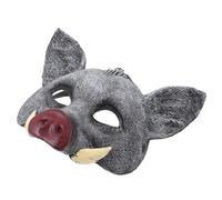 Mikinona Maschera Halloween Cinghiale Grigia in PU Resistente per Cosplay e Feste Costume Decorativo per Party e Carnevale