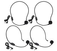 Mikinona Microfono Auricolare Cablato con Microfono Omnidirezionale Regolabile, Design Ergonomico in Nylon e Spugna, 4 Pezzi per Lezioni e Attrezzatura la Registrazione in Studio