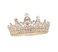 Mikinona nuziale diademi della regina per le donne accessori per barocchi accessori per da donna strass da sposa Nozze di tiara copricapo della sposa D'oro