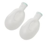 Mikinona Orinatoio Portatile in Plastica Bianca 2 Pezzi 2000ml per Uomo con Bocca Ergonomica Anti Fuoriuscita per Attività All'aperto ed Emergenze in Auto